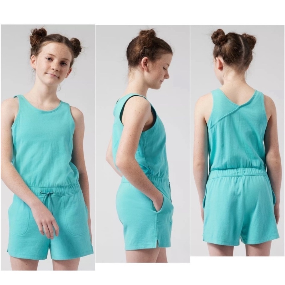NWT Athleta Girl Teal Romper L/12
